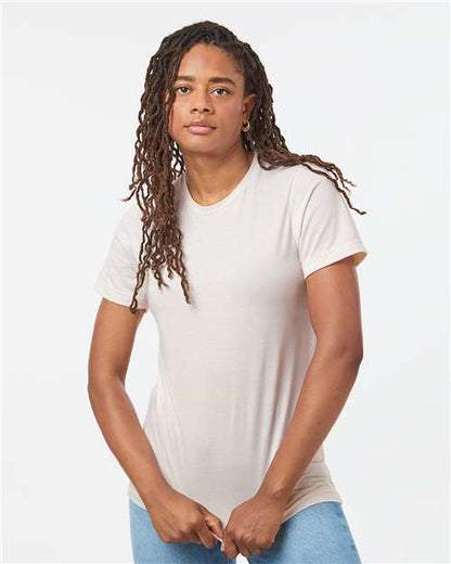 Custom Embroidered  Tultex Combed CVC T-Shirt 602CVC Heather Vintage Natural