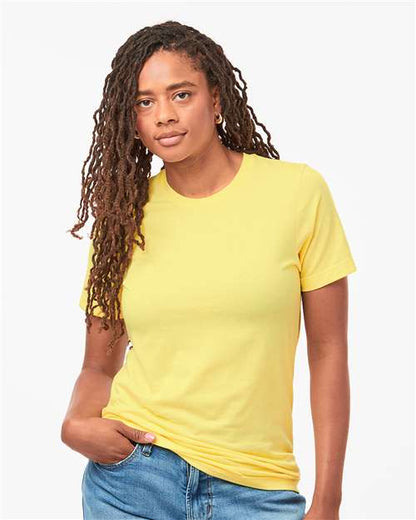 Custom Embroidered  Tultex Combed CVC T-Shirt 602CVC Heather Yellow