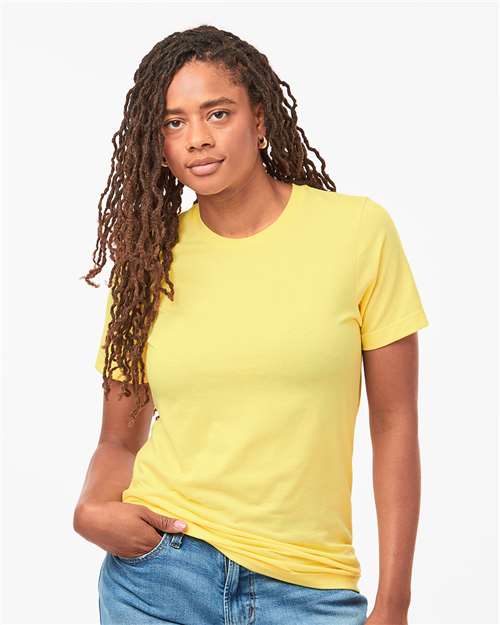 Custom Embroidered  Tultex Combed CVC T-Shirt 602CVC Heather Yellow