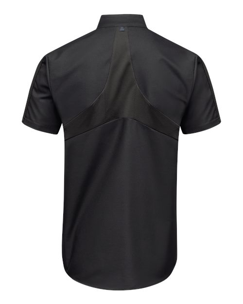 Custom EmbroideredRed Kap Men's Mimix Pro+ Short Sleeve Work Shirt With OilBlok 11856 Black
