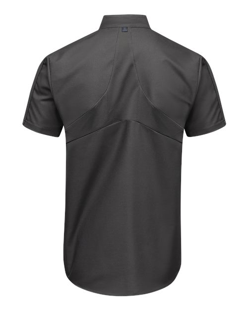 Custom EmbroideredRed Kap Men's Mimix Pro+ Short Sleeve Work Shirt With OilBlok 11856 Charcoal