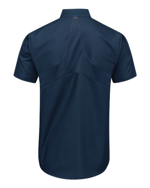 Custom EmbroideredRed Kap Men's Mimix Pro+ Short Sleeve Work Shirt With OilBlok 11856 Navy