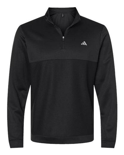 Adidas Ultimate365 Textured Quarter-Zip Pullover A2001 Custom Embroidered Business Logo