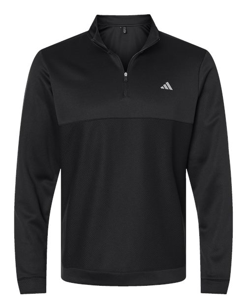 Adidas Ultimate365 Textured Quarter-Zip Pullover A2001 Custom Embroidered Business Logo