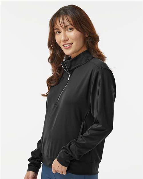 Adidas Women's Ultimate365 Textured Quarter-Zip Pullover A1002 Custom Embroidered Business Logo