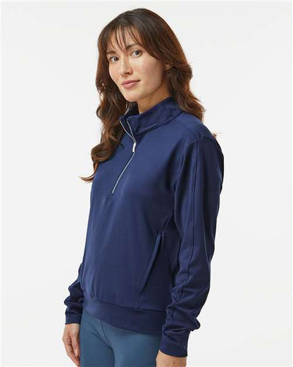 Adidas Women's Ultimate365 Textured Quarter-Zip Pullover A1002 Custom Embroidered Business Logo