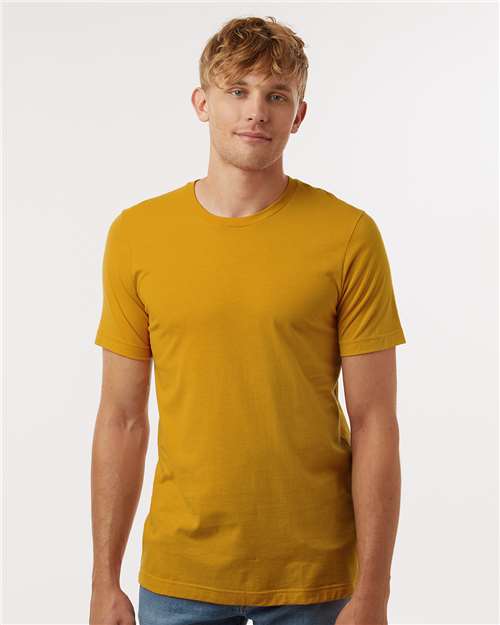 Custom Embroidered  Tultex Combed Cotton T-Shirt 602 Mustard