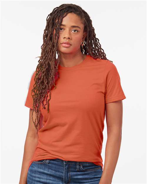 Custom Embroidered  Tultex Combed CVC T-Shirt 602CVC Heather Orange