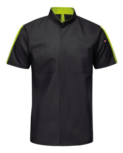 Red Kap Mimix™ Pro+ Short Sleeve Work Shirt With OilBlok SX46 Custom Embroidered Business Logo
