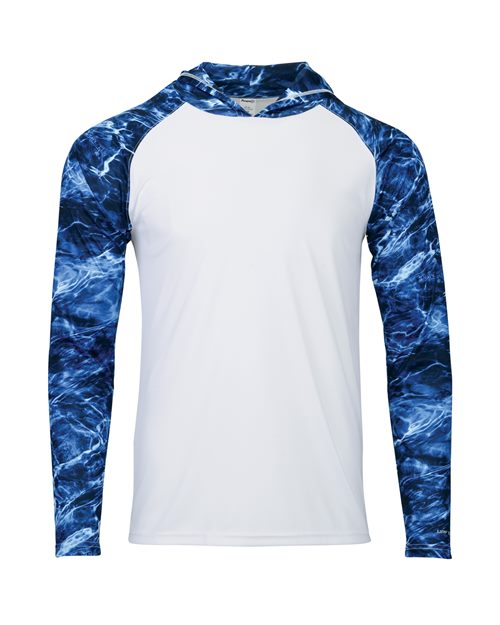 Paragon Men's Biloxi Performance Colorblocked Hooded Long Sleeve T-Shirt 11699