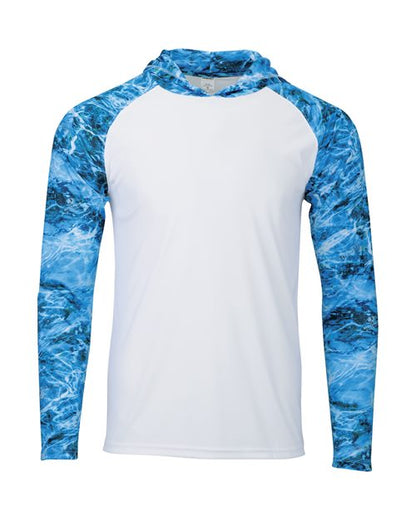 Paragon Men's Biloxi Performance Colorblocked Hooded Long Sleeve T-Shirt 11699