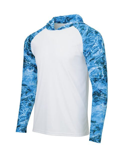 Paragon Men's Biloxi Performance Colorblocked Hooded Long Sleeve T-Shirt 11699