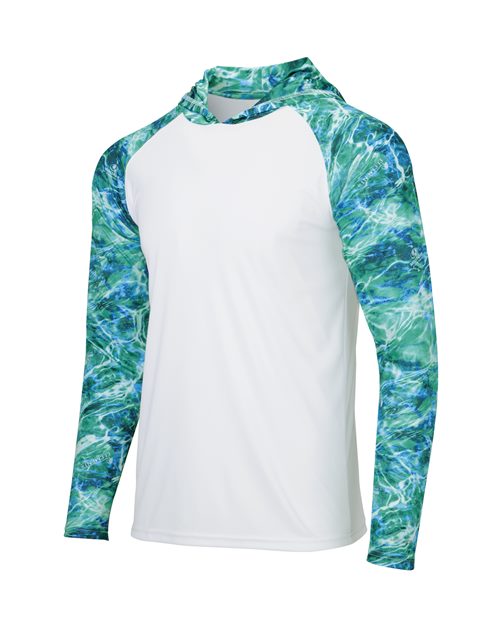 Paragon Men's Biloxi Performance Colorblocked Hooded Long Sleeve T-Shirt 11699