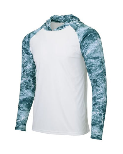 Paragon Men's Biloxi Performance Colorblocked Hooded Long Sleeve T-Shirt 11699