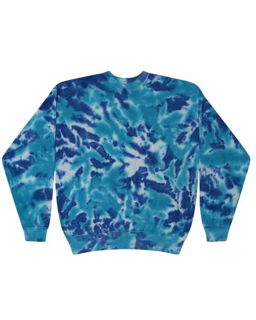 Colortone Unisex Tie-Dyed Fleece Crewneck Sweatshirt 8100