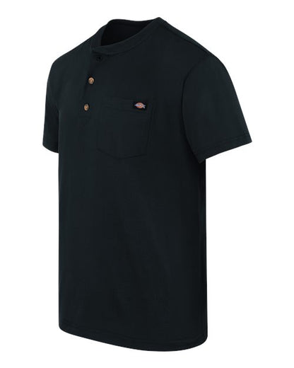 Dickies Heavyweight Traditional Short Sleeve Henley WS51 Custom Embroidered Business Logo