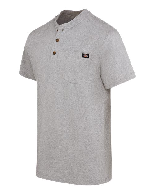 Dickies Heavyweight Traditional Short Sleeve Henley WS51 Custom Embroidered Business Logo