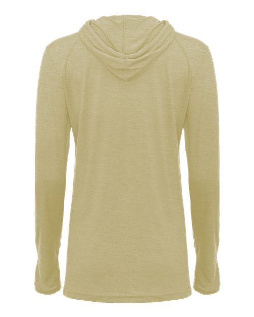 Badger Women's Tri-Blend Surplice Long Sleeve Hooded T-Shirt 4965 Vegas Gold Heather
