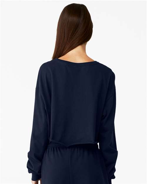 BELLA + CANVAS FWD Fashion Women's Crop Long Sleeve Tee 6501 Custom Embroidered Business Logo