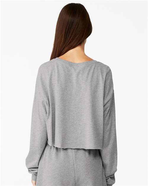BELLA + CANVAS FWD Fashion Women's Crop Long Sleeve Tee 6501 Custom Embroidered Business Logo