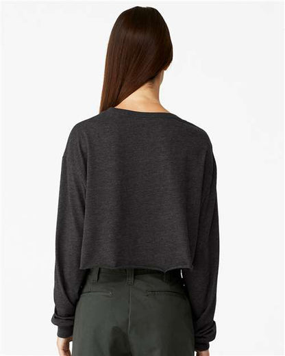 BELLA + CANVAS FWD Fashion Women's Crop Long Sleeve Tee 6501 Custom Embroidered Business Logo