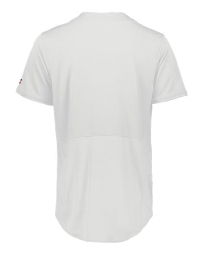 Custom EmbroideredRussell Athletic Unisex Five Tool Full-Button Front Baseball Jersey 12048 White