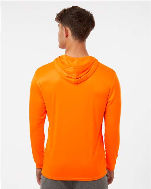 Paragon Bahama Performance Hooded Long Sleeve T-Shirt 220 Neon Orange