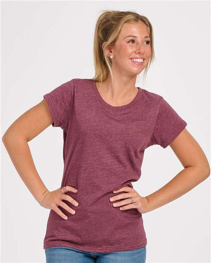 Custom EmbroideredBoxercraft Women's Tri-Blend T-Shirt 11359 Maroon Heather