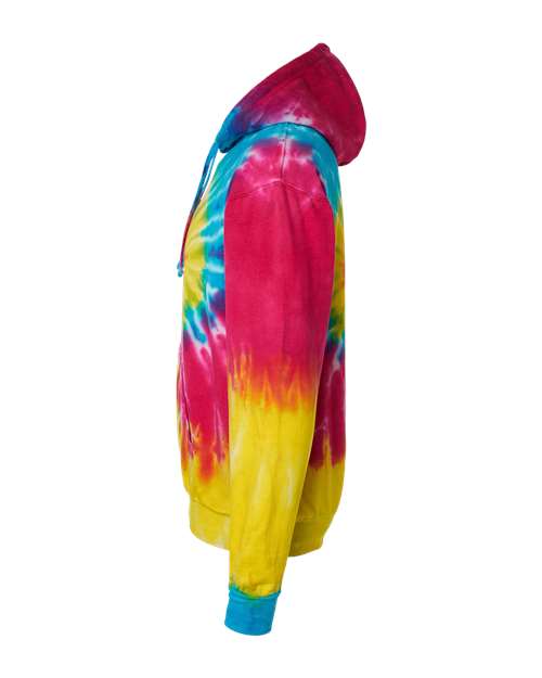 Colortone Youth Tie-Dyed Hooded Sweatshirt 8777Y Reactive Rainbow