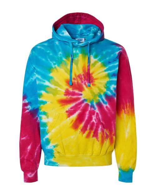 Colortone Youth Tie-Dyed Hooded Sweatshirt 8777Y Reactive Rainbow