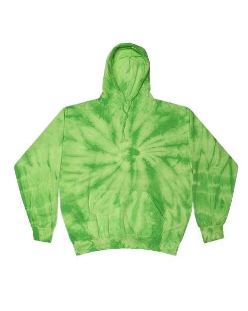 Colortone Youth Tie-Dyed Hooded Sweatshirt 8777Y Spider Lime
