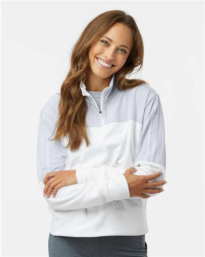 Custom Embroidered  Adidas Women's Fleece Quarter-Zip Pullover A601  