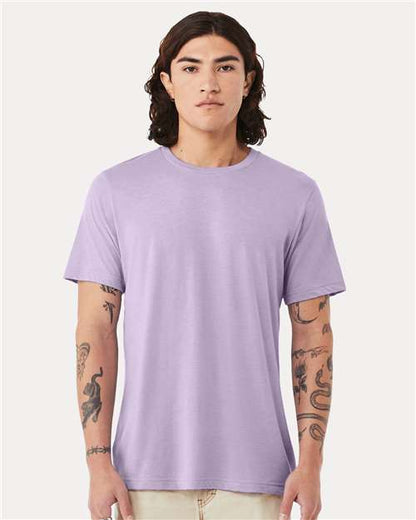 Custom Embroidered  BELLA + CANVAS Triblend Tee 3413 Dark Lavender Triblend