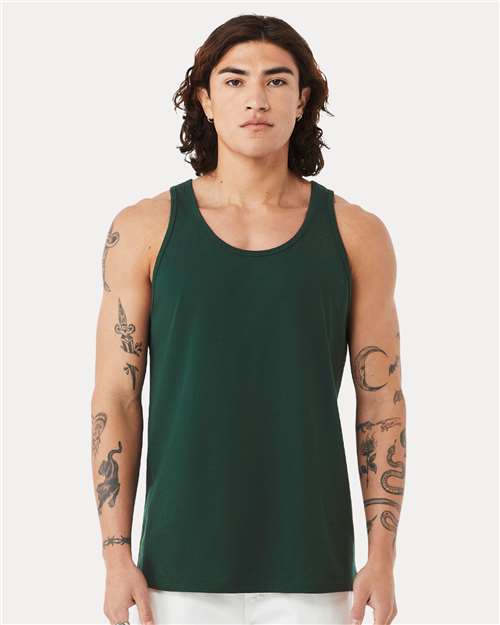Custom Embroidered  BELLA + CANVAS Jersey Tank 3480 Forest