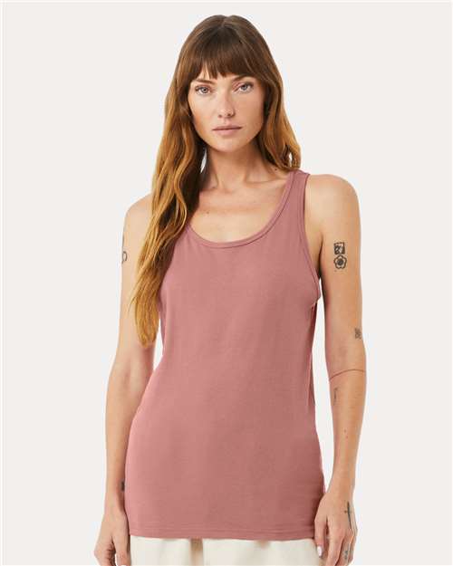 Custom Embroidered  BELLA + CANVAS Jersey Tank 3480 Mauve