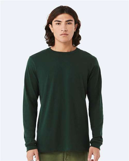 Custom Embroidered  BELLA + CANVAS Jersey Long Sleeve Tee 3501 Forest