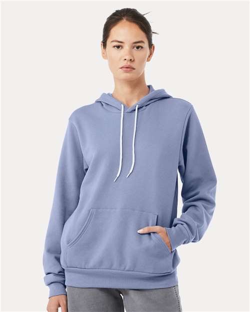 Custom Embroidered  BELLA + CANVAS Sponge Fleece Hoodie 3719 Lavender Blue