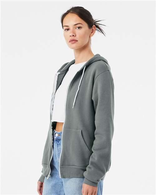 BELLA + CANVAS Sponge Fleece Full-Zip Hoodie 3739 Blue Storm