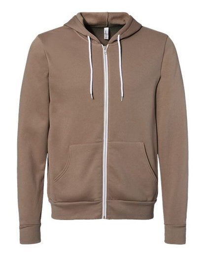 BELLA + CANVAS Sponge Fleece Full-Zip Hoodie 3739 Vintage Brown