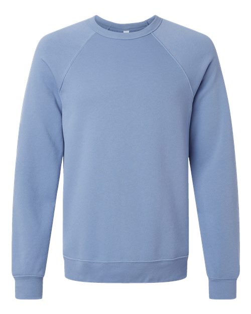 BELLA + CANVAS Sponge Fleece Raglan Crewneck Sweatshirt 3901 Lavender Blue