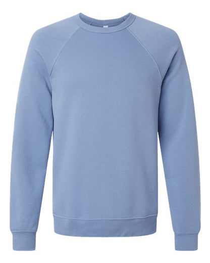 BELLA + CANVAS Sponge Fleece Raglan Crewneck Sweatshirt 3901 Lavender Blue
