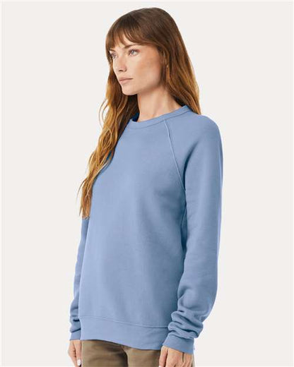 BELLA + CANVAS Sponge Fleece Raglan Crewneck Sweatshirt 3901 Lavender Blue