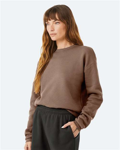 BELLA + CANVAS Sponge Fleece Drop Shoulder Crewneck Sweatshirt 3945 Vintage Brown