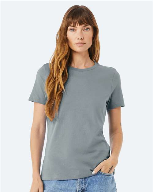 Custom Embroidered  BELLA + CANVAS Women’s Relaxed Jersey Tee 6400 Blue Storm