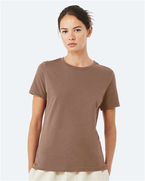 Custom Embroidered  BELLA + CANVAS Women’s Relaxed Jersey Tee 6400 Vintage Brown