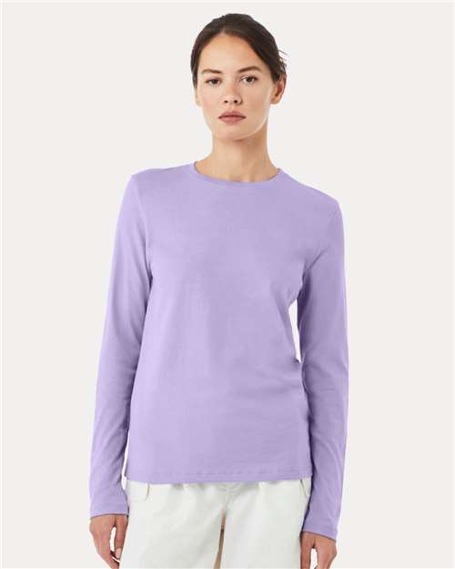 Custom Embroidered  BELLA + CANVAS Women’s Jersey Long Sleeve Tee 6500  