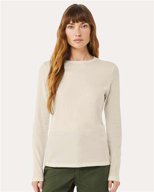 Custom Embroidered  BELLA + CANVAS Women’s Jersey Long Sleeve Tee 6500  
