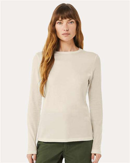Custom Embroidered  BELLA + CANVAS Women’s Jersey Long Sleeve Tee 6500  