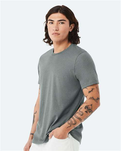 BELLA + CANVAS CVC Jersey Tee 3001CVC Heather Blue Storm