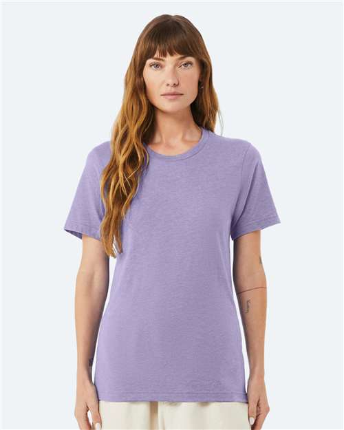 Custom Embroidered  BELLA + CANVAS CVC Jersey Tee 3001CVC Heather Dark Lavender